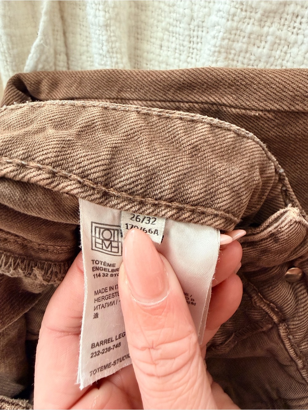 Toteme Barrel Leg Denim - Washed Chocolate - 26/32 - Picture 5 of 5